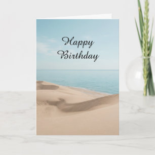 Tarjeta de cumpleaños costera feliz