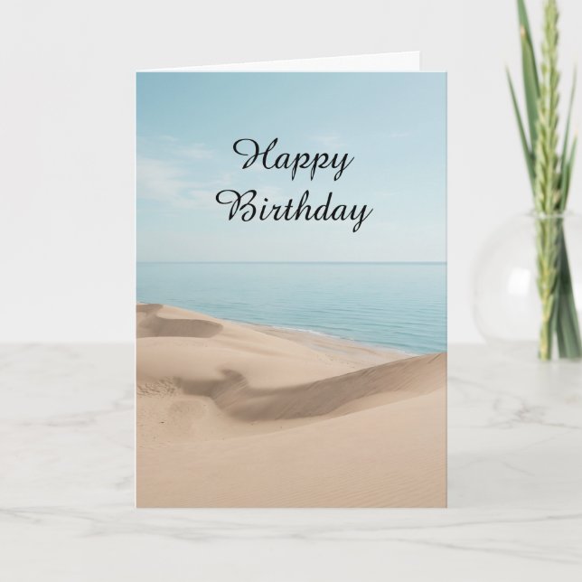 Tarjeta de cumpleaños costera feliz (Anverso)