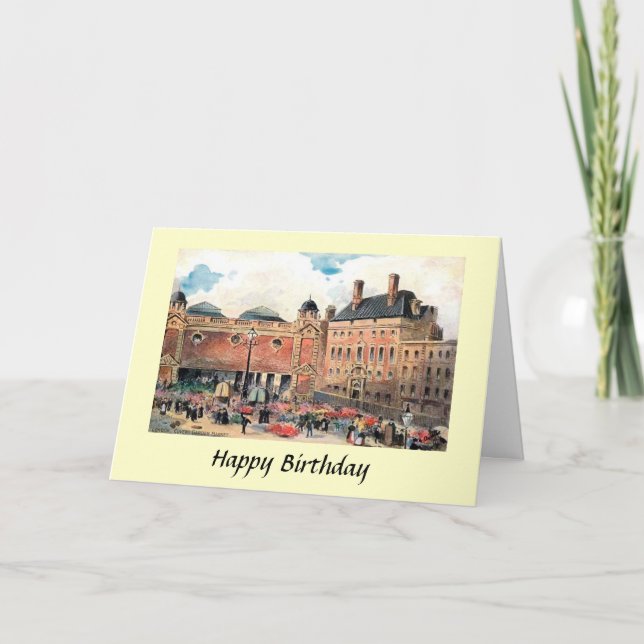 Tarjeta de cumpleaños - Covent Garden, Londres (Anverso)