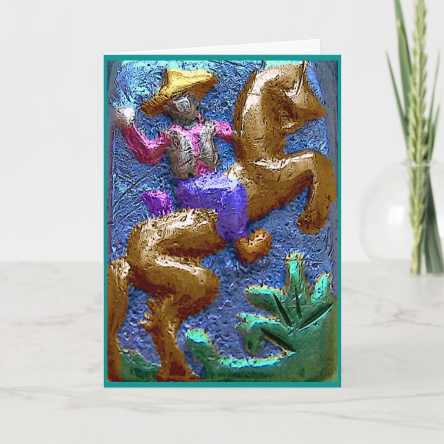 Tarjeta de cumpleaños Cowboy (Anverso)