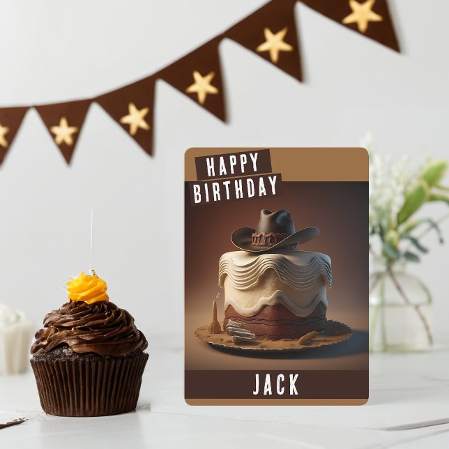 Tarjeta de cumpleaños Cowboy (Subido por el creador)