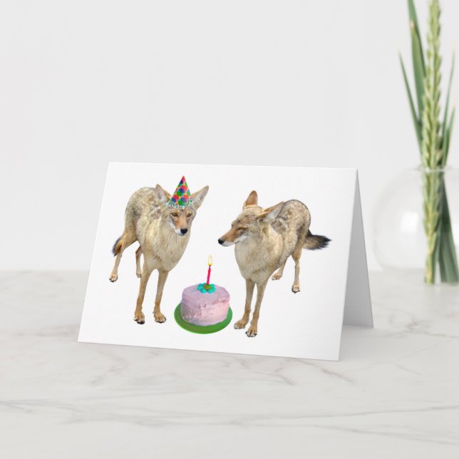Tarjeta de cumpleaños Coyotes (Anverso)