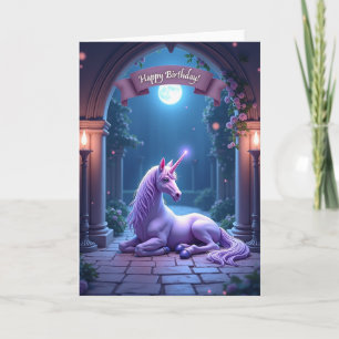 Tarjeta de Cumpleaños Criatura Lavanda
