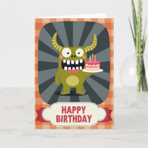 Tarjeta de cumpleaños Criaturas de pastel capricho