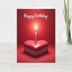 Tarjeta de cumpleaños Crimson Glow