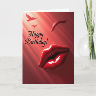 Tarjeta de cumpleaños Crimson Kiss