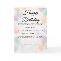 Tarjeta de Cumpleaños Cristiana – Bendición de Núm
