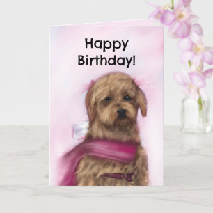 Tarjeta de cumpleaños cristiana (golden doodle)