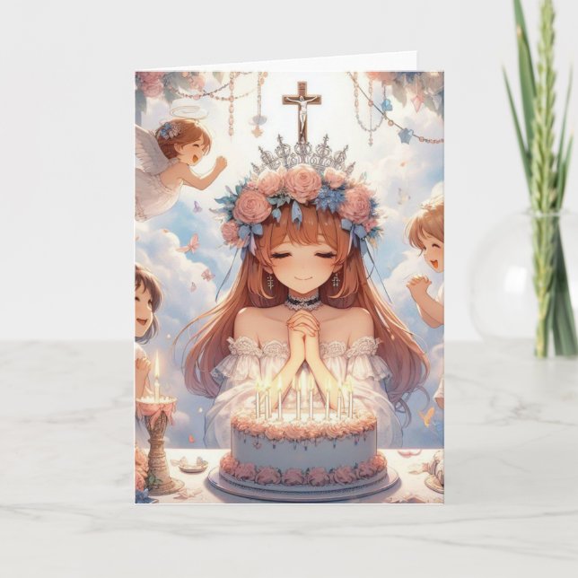 Tarjeta de cumpleaños cristiana para mujeres (Anverso)