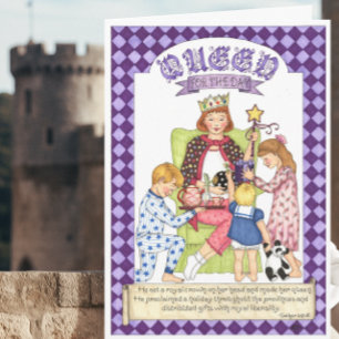 Tarjeta de cumpleaños cristiana Reina por el día