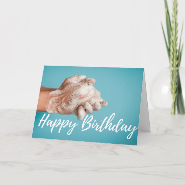 Tarjeta de cumpleaños cuarentena divertida (Anverso)