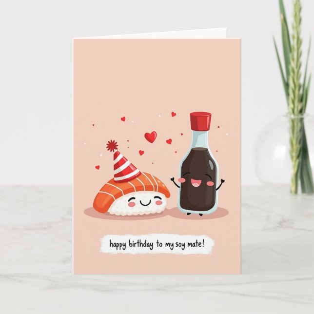Tarjeta de cumpleaños culinaria dulce (Anverso)