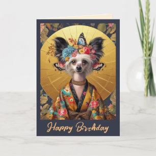 Tarjeta de cumpleaños   Cumpleaños chino Crested K