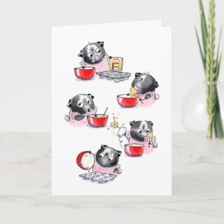 Tarjeta de cumpleaños Cupcake Pug