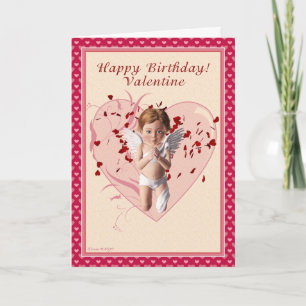 Tarjeta de cumpleaños Cupid El día de San Valentín