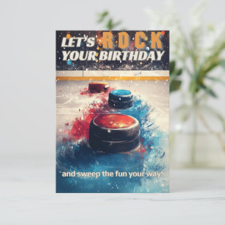 Tarjeta de cumpleaños curling