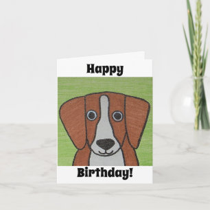 Tarjeta de cumpleaños Cute Beagle