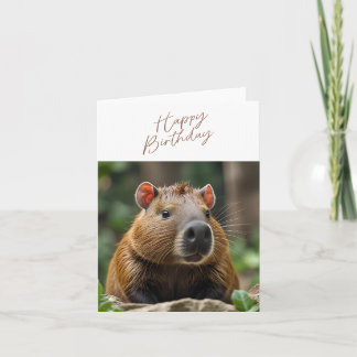 Tarjeta de cumpleaños Cute Capybara