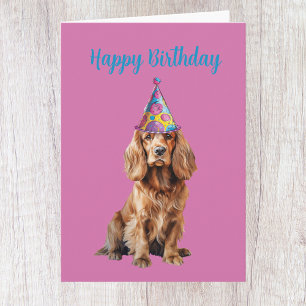 Tarjeta de cumpleaños Cute Cocker Spaniel Dog Love