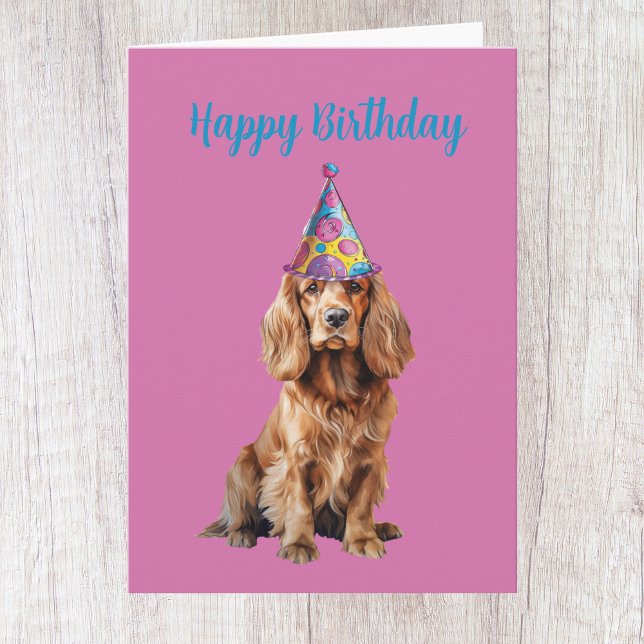 Tarjeta de cumpleaños Cute Cocker Spaniel Dog Love (Subido por el creador)