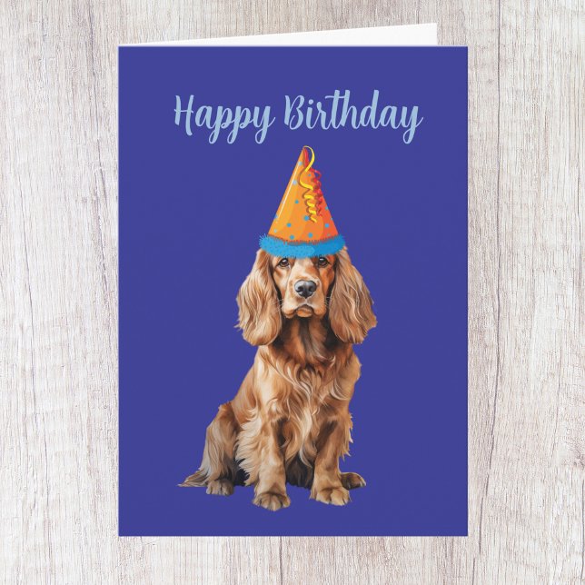 Tarjeta de cumpleaños Cute Cocker Spaniel Dog Love (Subido por el creador)