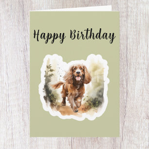 Tarjeta de cumpleaños Cute Cocker Spaniel Dog Love