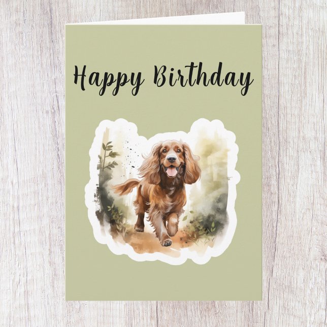 Tarjeta de cumpleaños Cute Cocker Spaniel Dog Love (Subido por el creador)