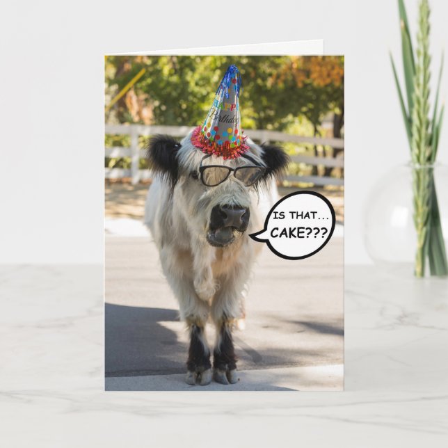 Tarjeta de cumpleaños Cute Cow (Anverso)