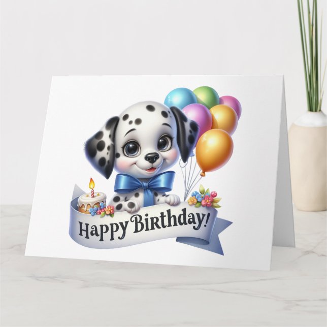 Tarjeta de cumpleaños Cute Dog (Anverso)