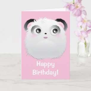 Tarjeta de cumpleaños Cute Fluffy Bird