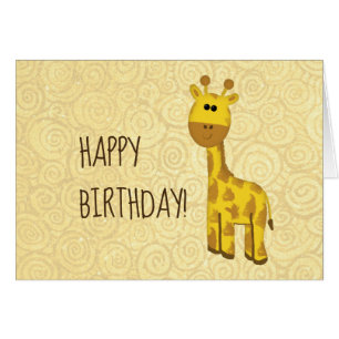 Tarjeta de cumpleaños Cute Giraffe
