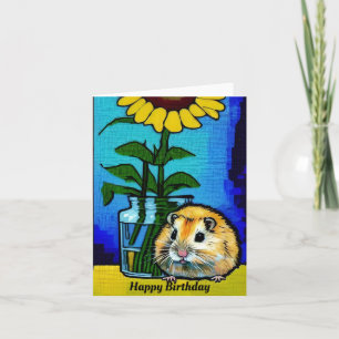 Tarjeta de cumpleaños Cute Hamster
