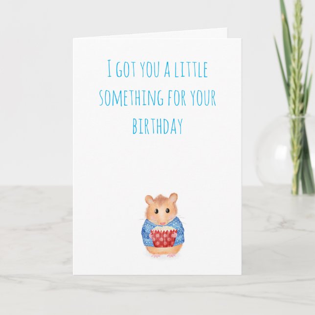 Tarjeta de cumpleaños Cute hamster (Anverso)