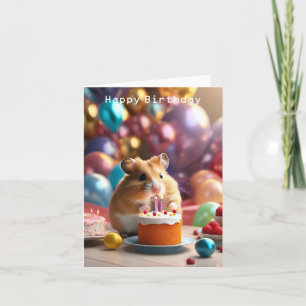 Tarjeta de cumpleaños Cute Hamster