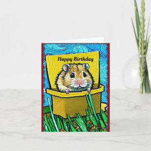 Tarjeta de cumpleaños Cute Hamster