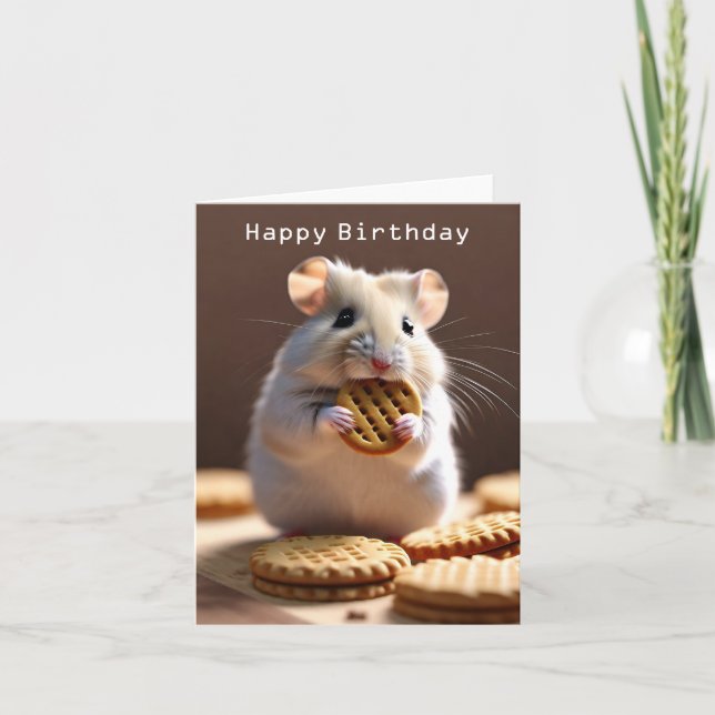 Tarjeta de cumpleaños Cute Hamster (Anverso)