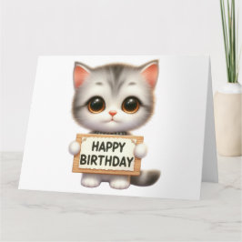 Tarjeta de cumpleaños Cute Kitten