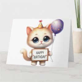 Tarjeta de cumpleaños Cute Kitten