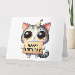 Tarjeta de cumpleaños Cute Kitten