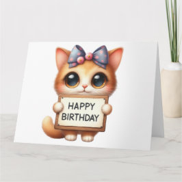 Tarjeta de cumpleaños Cute Kitten