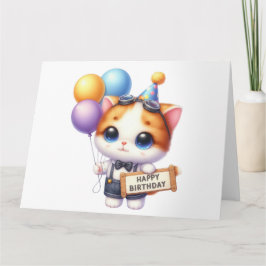 Tarjeta de cumpleaños Cute Kitten