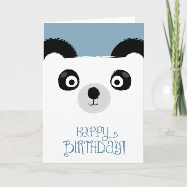 Tarjeta de cumpleaños Cute Panda (Anverso)