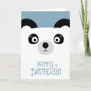Tarjeta de cumpleaños Cute Panda