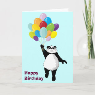 Tarjeta de cumpleaños Cute Panda