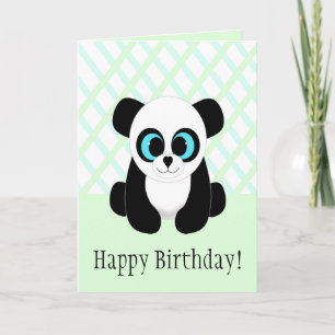 Tarjeta de cumpleaños Cute Panda Bear