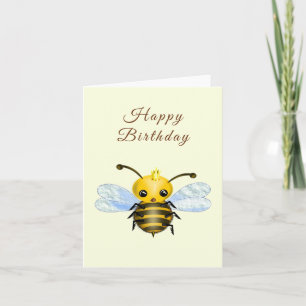 Tarjeta de cumpleaños Cute Queen Bee