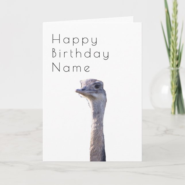 Tarjeta de cumpleaños Cute Rhea Art Deco (Anverso)