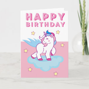 Tarjeta de cumpleaños Cute Unicorn