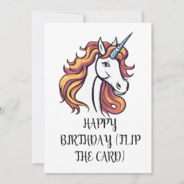 Tarjeta de cumpleaños Cute unicorn