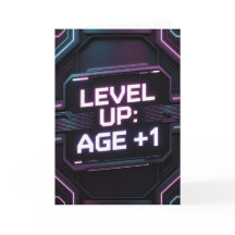 Tarjeta de cumpleaños Cyberpunk neon para hombres